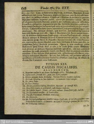 Titulus XXX. De Causis Fiscalibus