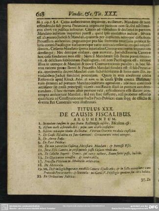 Titulus XXX. De Causis Fiscalibus