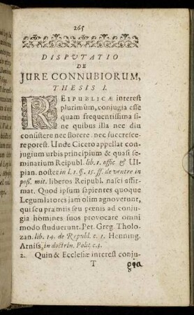 Disputatio De Jure Connubiorum,