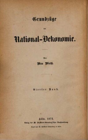 Grundzüge der National-Oekonomie, 4