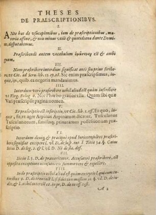 Disputatio De Praescriptionibus
