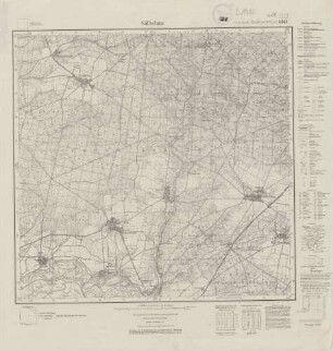 4341 (alte Nr.: 2463) Söllichau, Meßtischblatt (4cm - Karte)