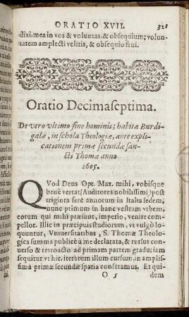 Oratio Decimaseptima.