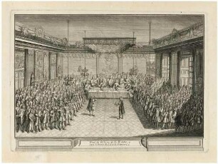 Schauessen im Eckparadesaal des Dresdener Schlosses 1719