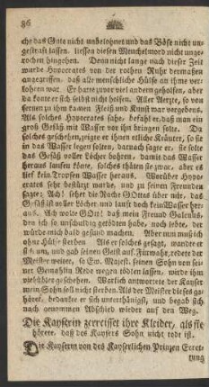 Die Kayserin zerreisset ihre Kleider, als sie hörete, daß des Kaysers Sohn nicht todt ist.