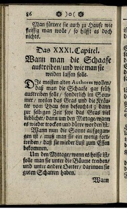 Das XXXI. Capitel. Wenn man die Schaafe austreiben/ ... - Das XL. Capitel. Von den vielfältigen Betrügerreyen/ ...