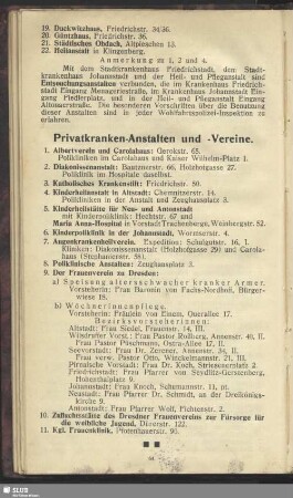 Privatkranken-Anstalten und -Vereine