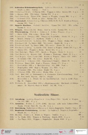 Neufürstliche Häuser (Nr. 2118 - 2304)