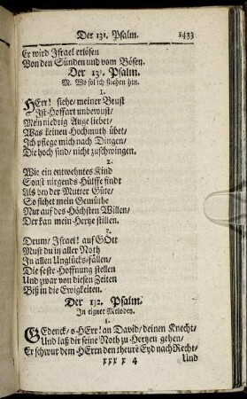 Der 131. Psalm. - Der 140. Psalm.