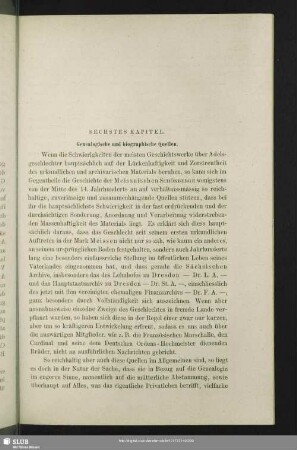 Sechstes Kapitel. Genealogische und biographische Quellen