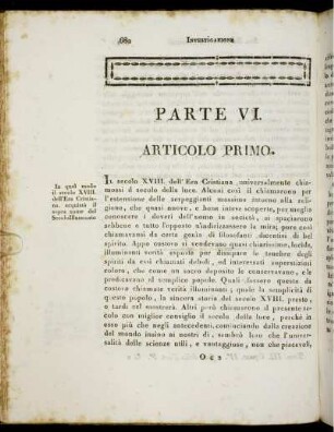 Articolo Primo.