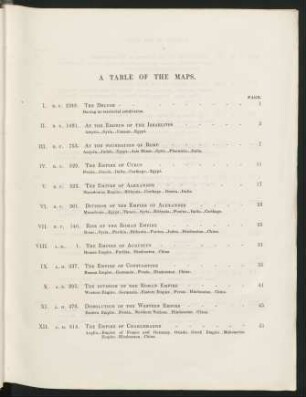 A Table Of The Maps