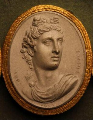 Kopf des Apollo im Halbprofil mit Köcher (Daktyliothek, Erstes Mythologisches Tausend)