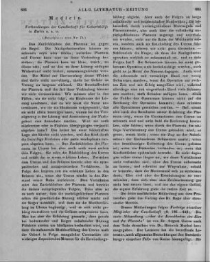 Verhandlungen der Gesellschaft für Geburtshilfe in Berlin. Jg. 2. Mit drei lithographierten Tafeln. Berlin: Reimer 1847 (Beschluss von Nr. 75)
