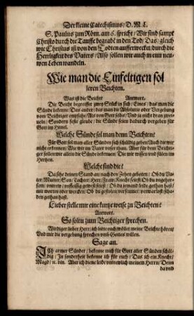 Wie man die Einfeltigen sol leren Beichten.