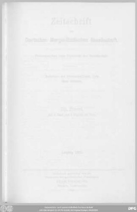 Bd. 75 (1921): Zeitschrift der Deutschen Morgenländischen Gesellschaft : ZDMG