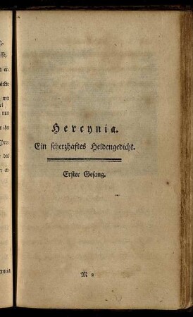 Hereynia. Ein scherzhaftes Heldengedicht.