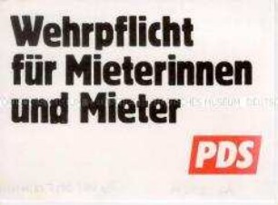Handzettel der PDS zur Bundestagswahl 1994