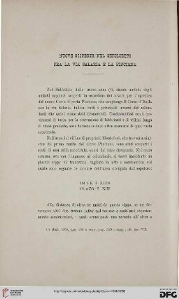 34: Nuove scoperte nel sepolcreto fra la via Salaria e la Pinciana
