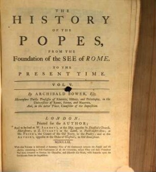 The History Of The Popes : From The Foundation of the See of Rome, To The Present Time, 5