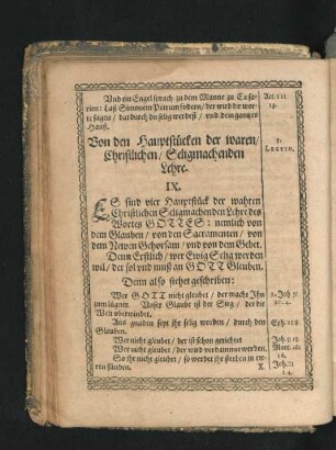 Von den Hauptstücken der waren Christlichen/ Seligmachenden Lehre