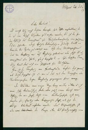 Brief vom 24. Juni 1869