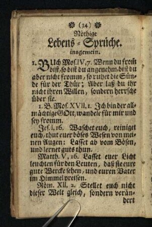 Noethige Lebens-Sprueche. insgemein.