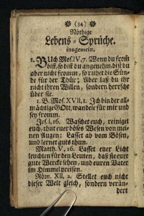 Noethige Lebens-Sprueche. insgemein.