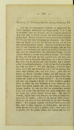 Verfolg der Lebensgeschichte Koenig Ludwigs XV.