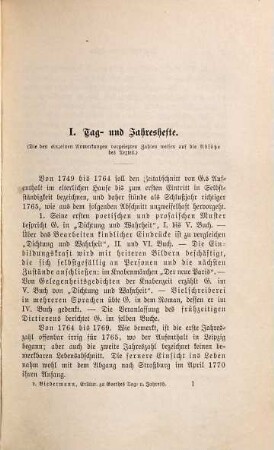 Erläuterungen zu den Tag- und Jahresheften von Goethe