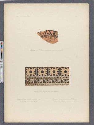 Fragmento de un plato (Texcoco). Coleccion seler. De un plato de Texcoco. (E. de Mexico.)