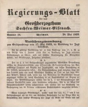 Nr. 18 : 28. Mai 1853