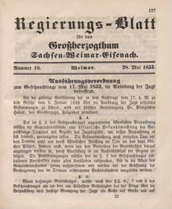 Nr. 18 : 28. Mai 1853