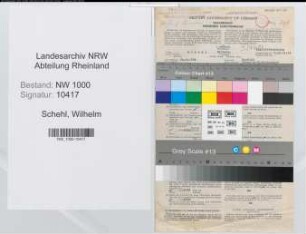 Entnazifizierung Wilhelm Schehl, geb. 20.02.1894 (Vers.Angest.)