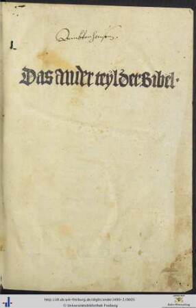 2: Das ... teyl der Bibel: Das ander teyl der Bibel