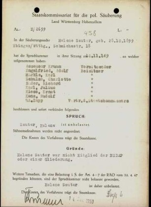 Sauter, Helene