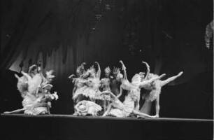 Szenenbilder aus dem Ballett " Kindertraum " von G. Bizet mit H. v. Kusserow, N. Vesca, M. Piel, Staatsoper 05.02.1952