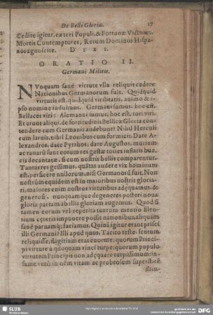 Oratio II. Germani Militis