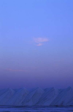 Frankreich. Provence. Bouches du Rhone. Salin de Giraud. Camargue. Salinen. Im Abendlicht