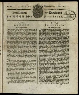No. 20, Sonnabend den 7. Maerz 1812