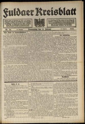 Ausgabe vom Donnerstag, den 13. Februar 1913.
