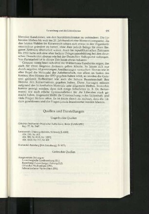 Quellen und Darstellungen.