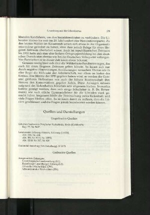 Quellen und Darstellungen.