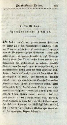 Eilfter Abschnitt. Feuerbeständige Alkalien