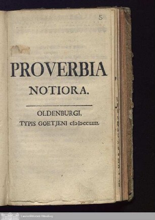Proverbia Notiora
