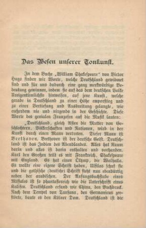 Das Wesen unserer Tonkunst