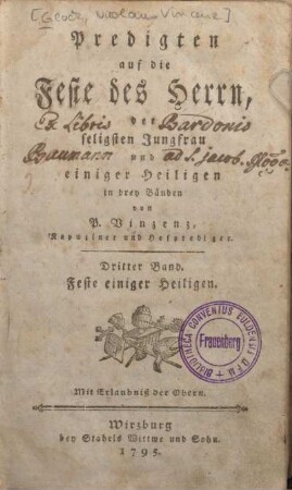 3: Feste einiger Heiligen