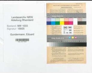 Entnazifizierung Eduard Gundermann , geb. 20.06.1922 (Schlosser)