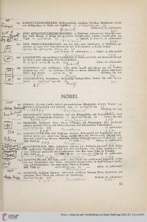 Möbel (Nr. 699-720)