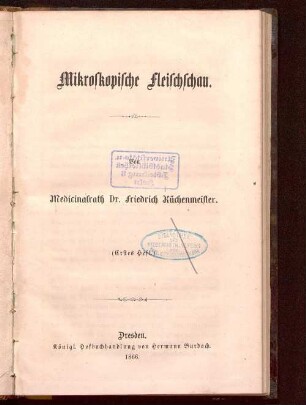 1: Mikroskopische Fleischschau